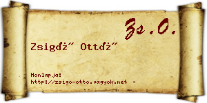 Zsigó Ottó névjegykártya